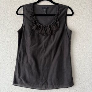 Banana Republic Charcoal Sleeveless Blouse